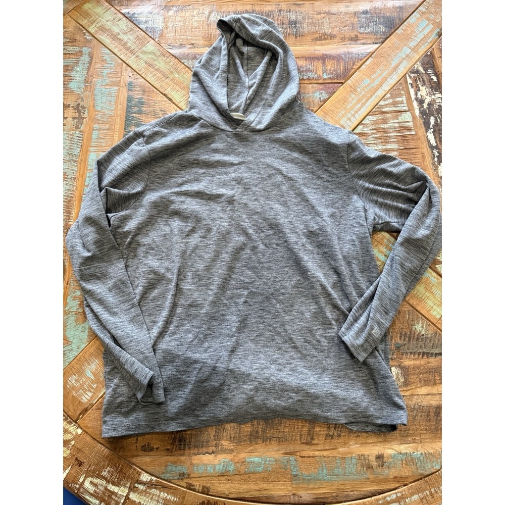 Avalanche Gray Lightweight Pullover Hoodie Men's Large Performance Stretch XL